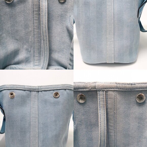 Hermès Vintage Swift Valparaiso Tote PM Blue Jean - Picture 15 of 16